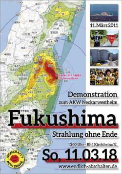 Plakat zur Fukushima-Demo 11.3.2018